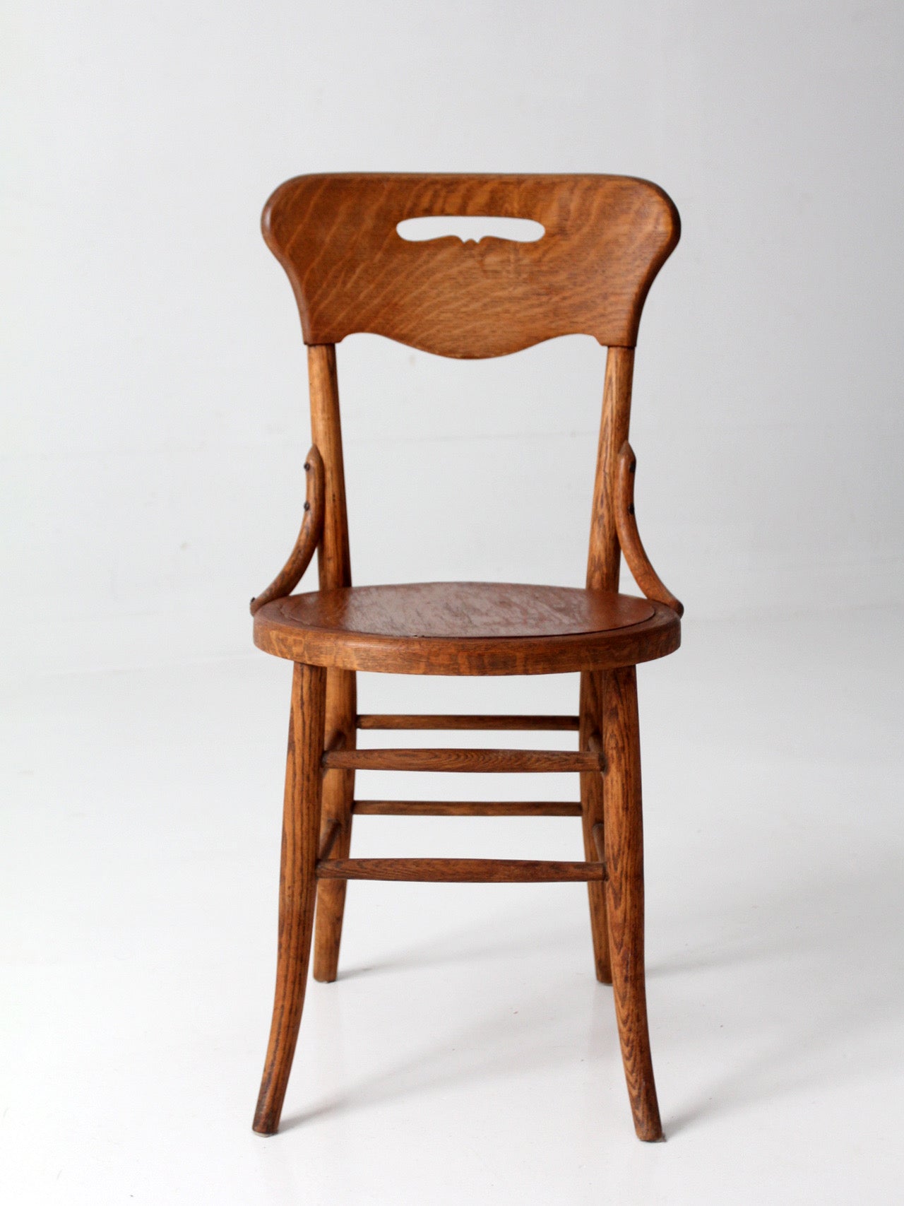antique Arts & Crafts oak side chair