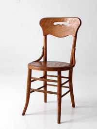 antique Arts & Crafts oak side chair