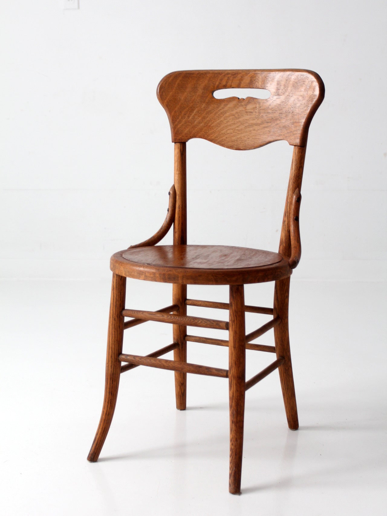 antique Arts & Crafts oak side chair