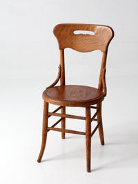 antique Arts & Crafts oak side chair