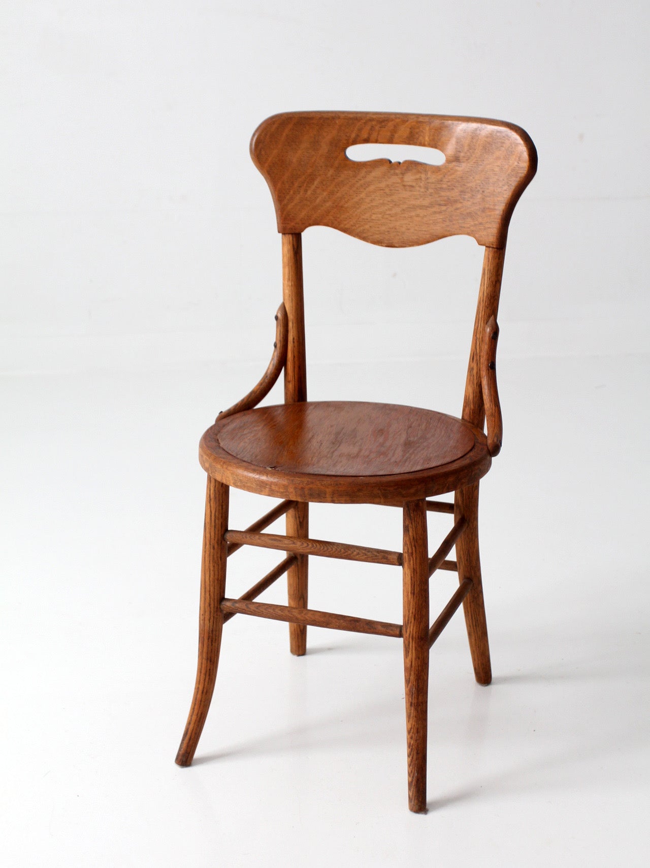 antique Arts & Crafts oak side chair