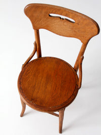 antique Arts & Crafts oak side chair