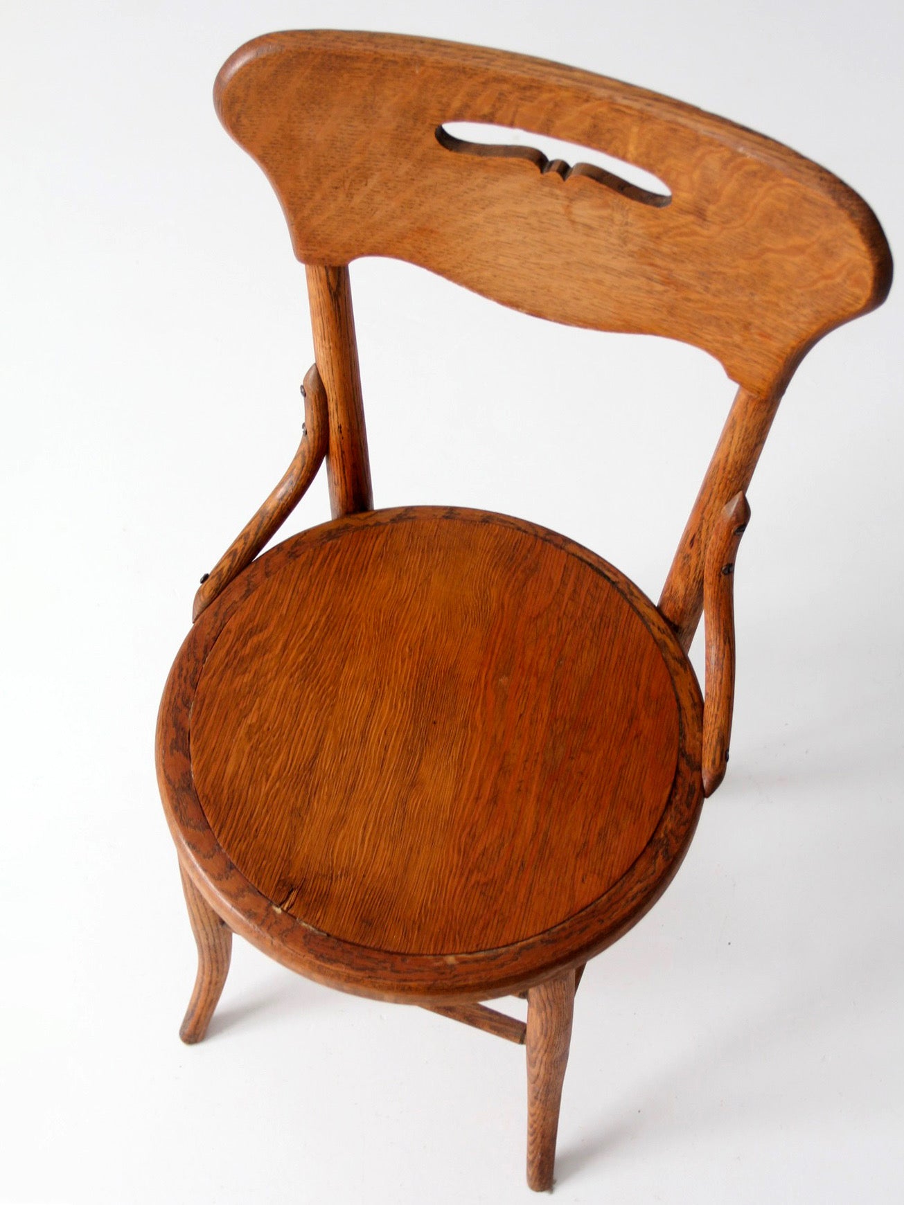 antique Arts & Crafts oak side chair