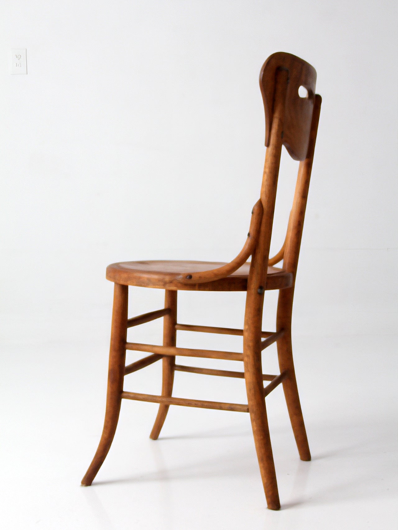 antique Arts & Crafts oak side chair