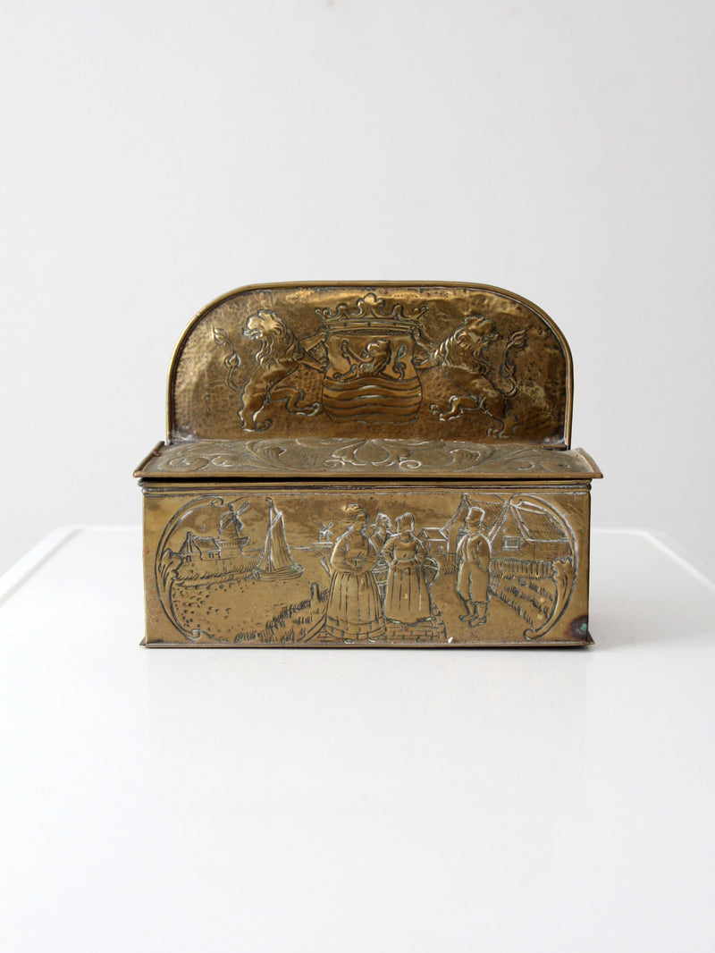 vintage Dutch brass candlebox