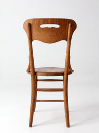 antique Arts & Crafts oak side chair