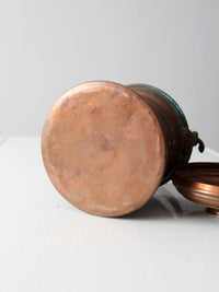 antique copper fire pot bucket