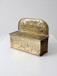 vintage Dutch brass candlebox