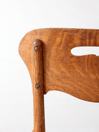 antique Arts & Crafts oak side chair
