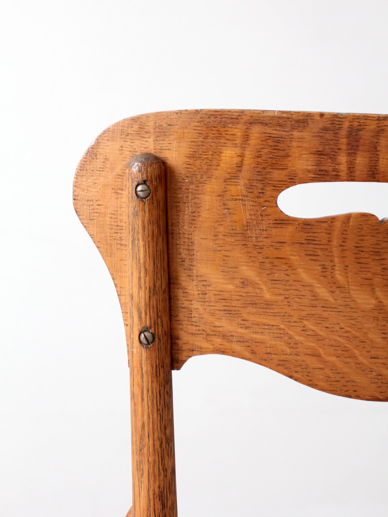 antique Arts & Crafts oak side chair