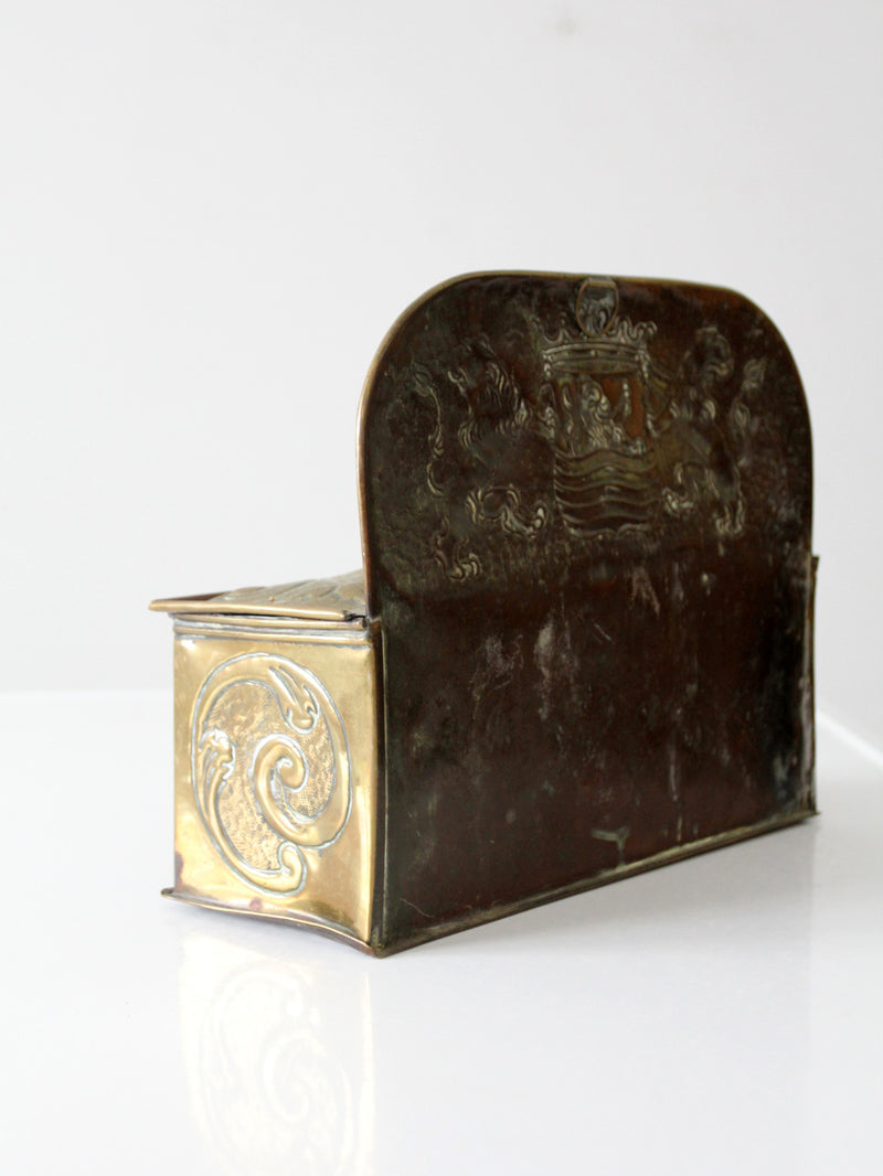 vintage Dutch brass candlebox
