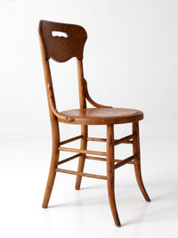 antique Arts & Crafts oak side chair