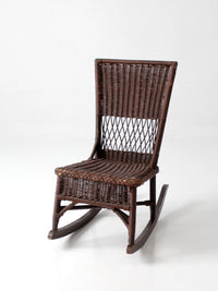 antique Victorian wicker rocking chair