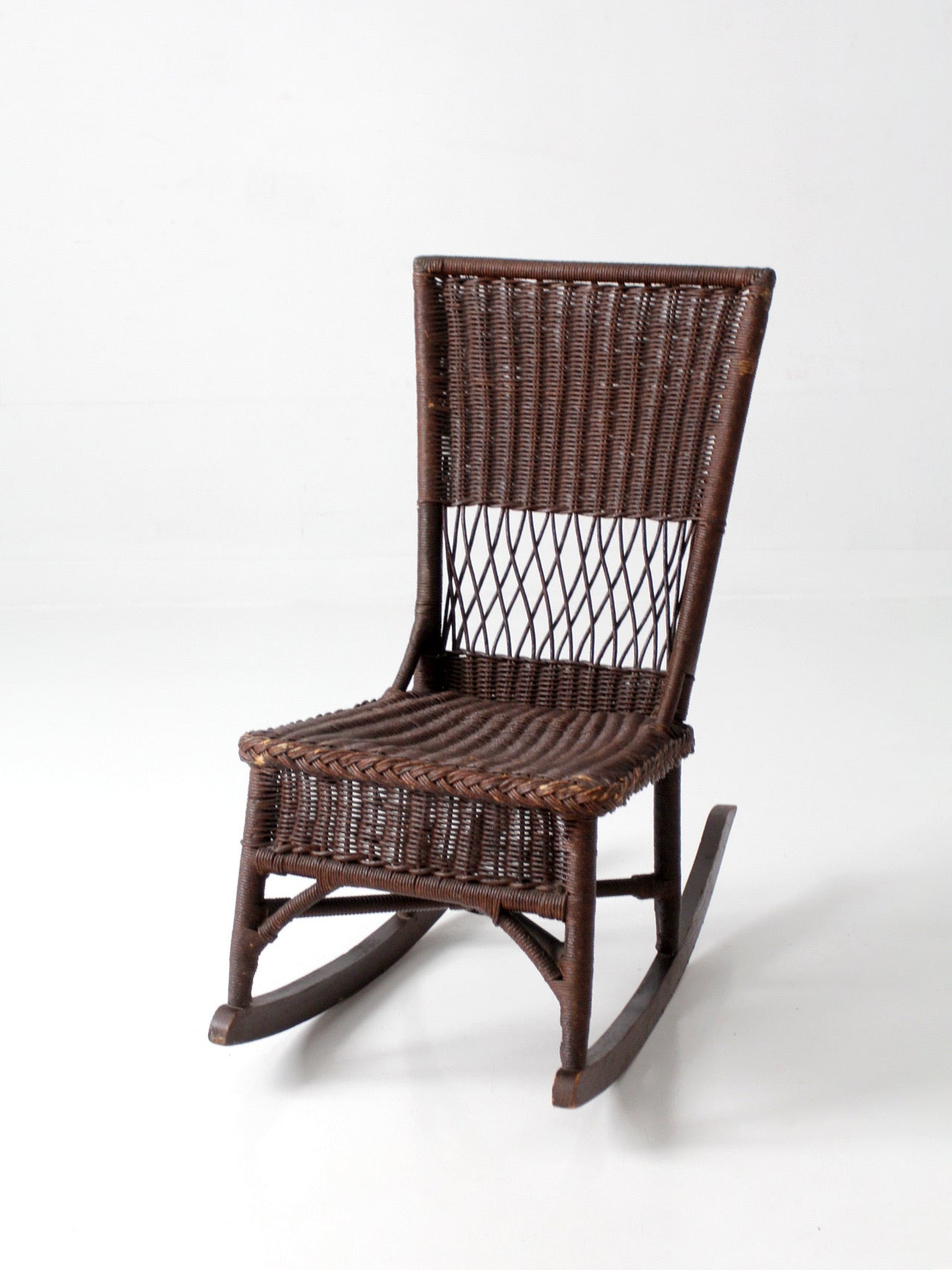 antique Victorian wicker rocking chair