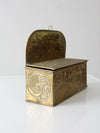 vintage Dutch brass candlebox