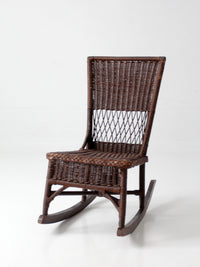 antique Victorian wicker rocking chair