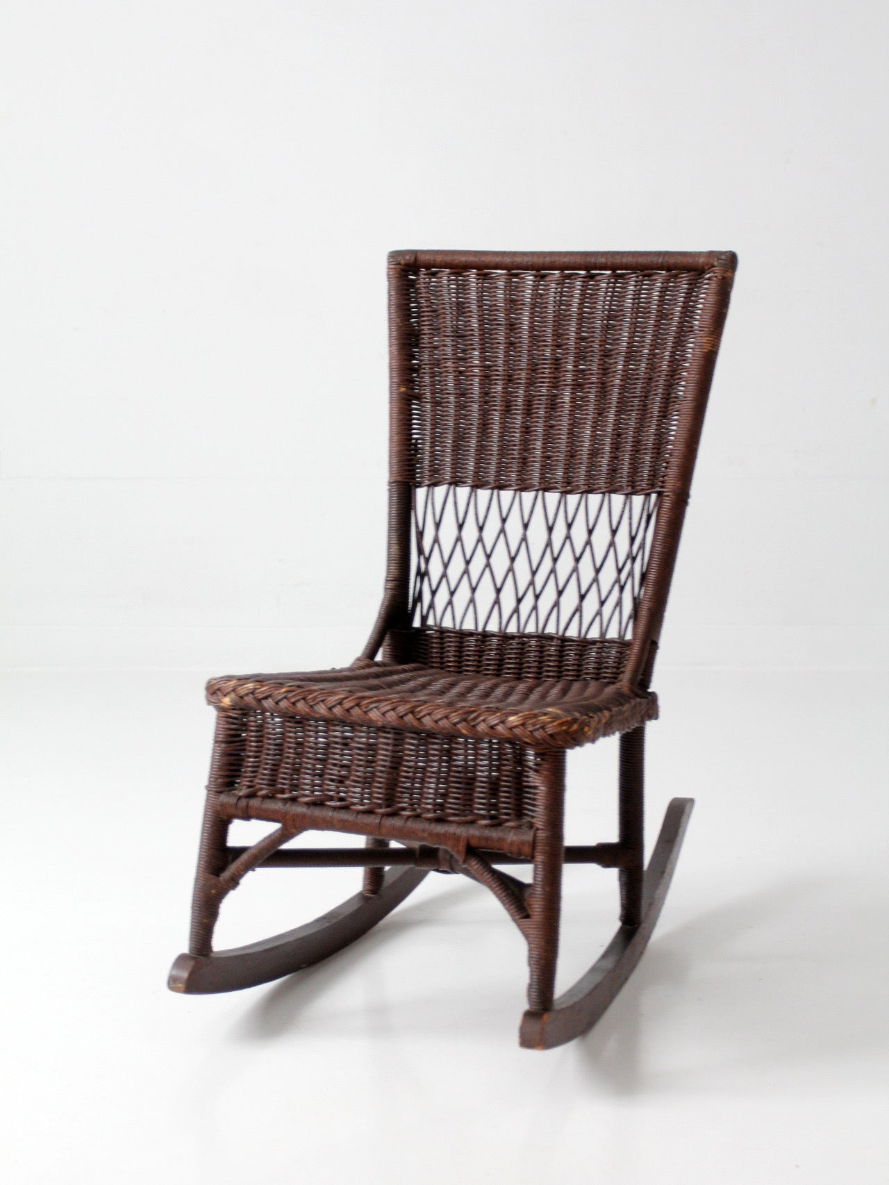 antique Victorian wicker rocking chair