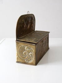 vintage Dutch brass candlebox