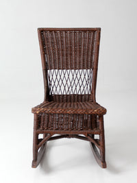 antique Victorian wicker rocking chair