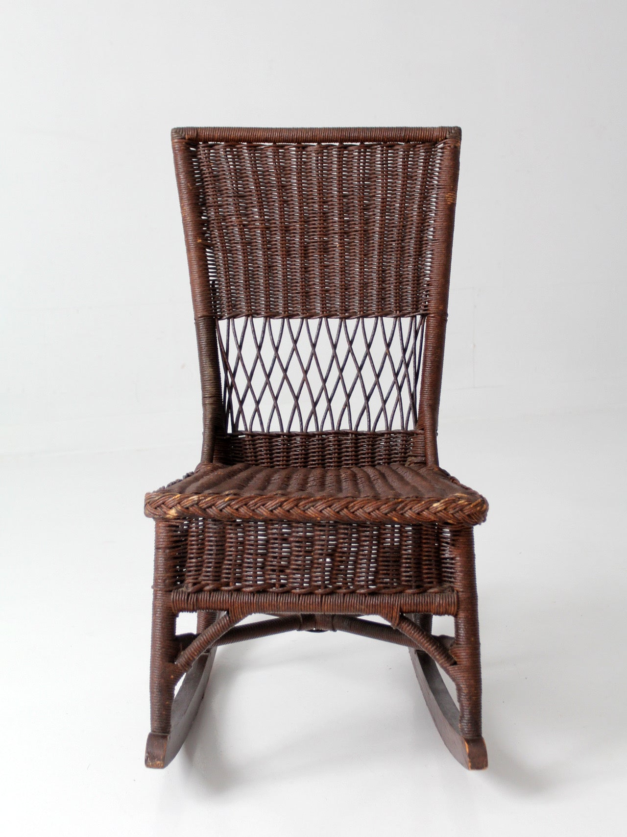 antique Victorian wicker rocking chair