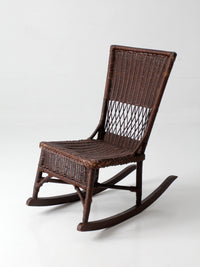 antique Victorian wicker rocking chair