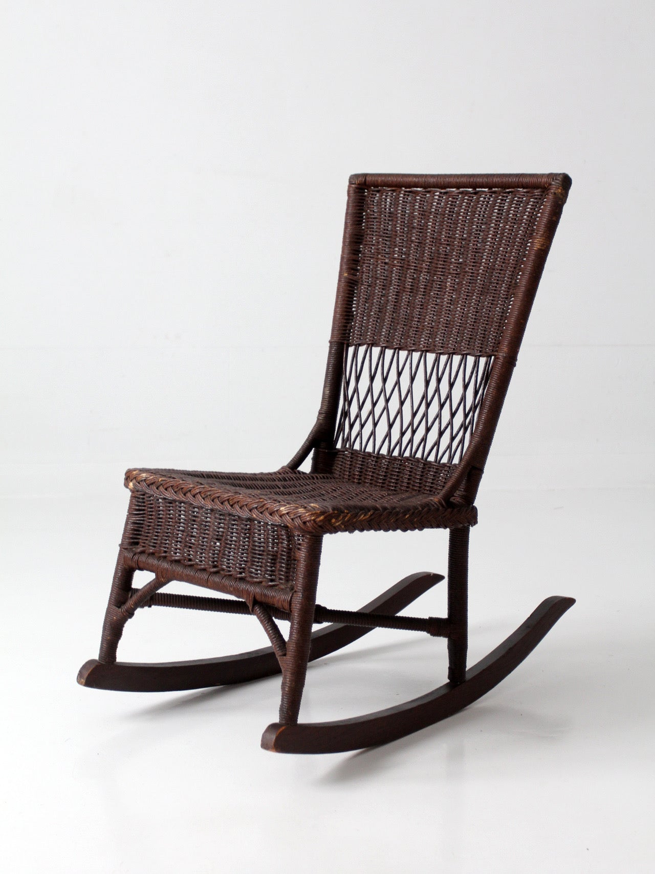 antique Victorian wicker rocking chair