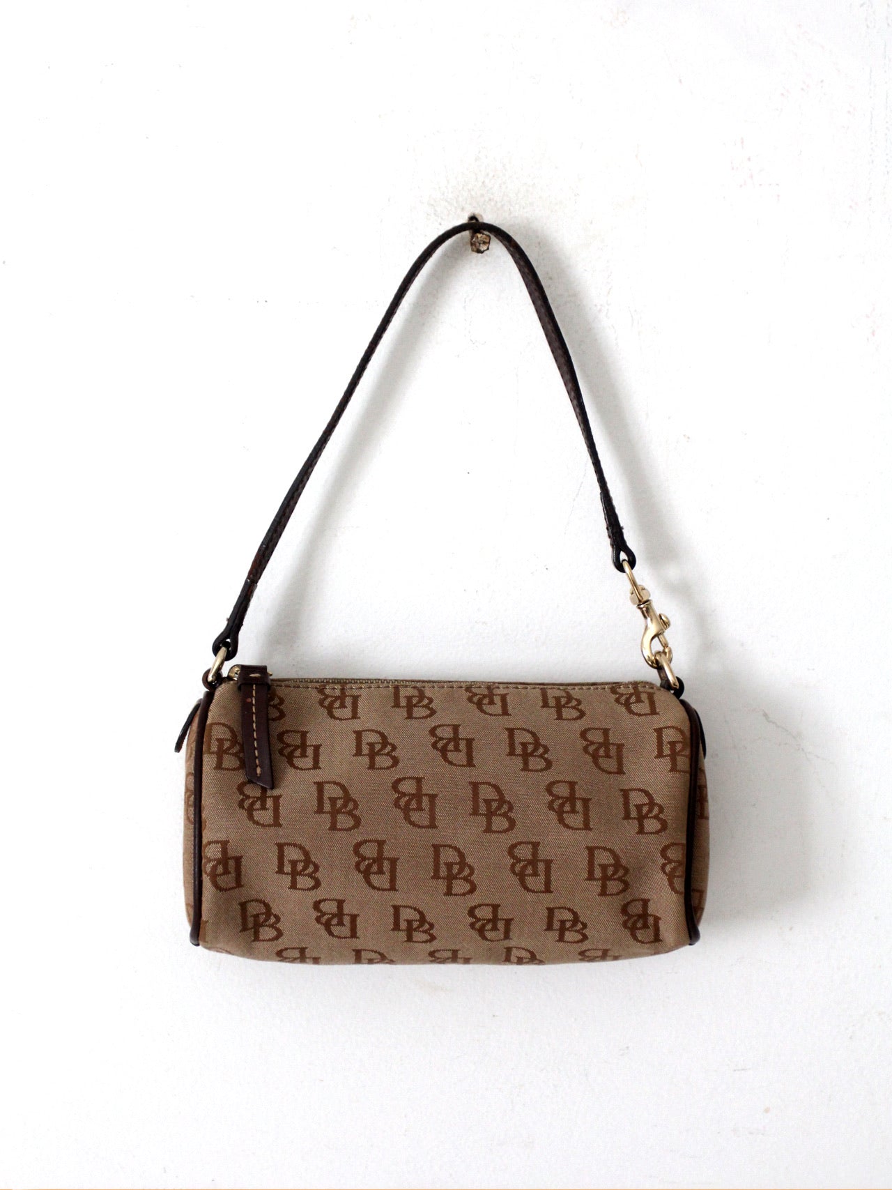 vintage Dooney & Bourke signature DB barrel mini bag