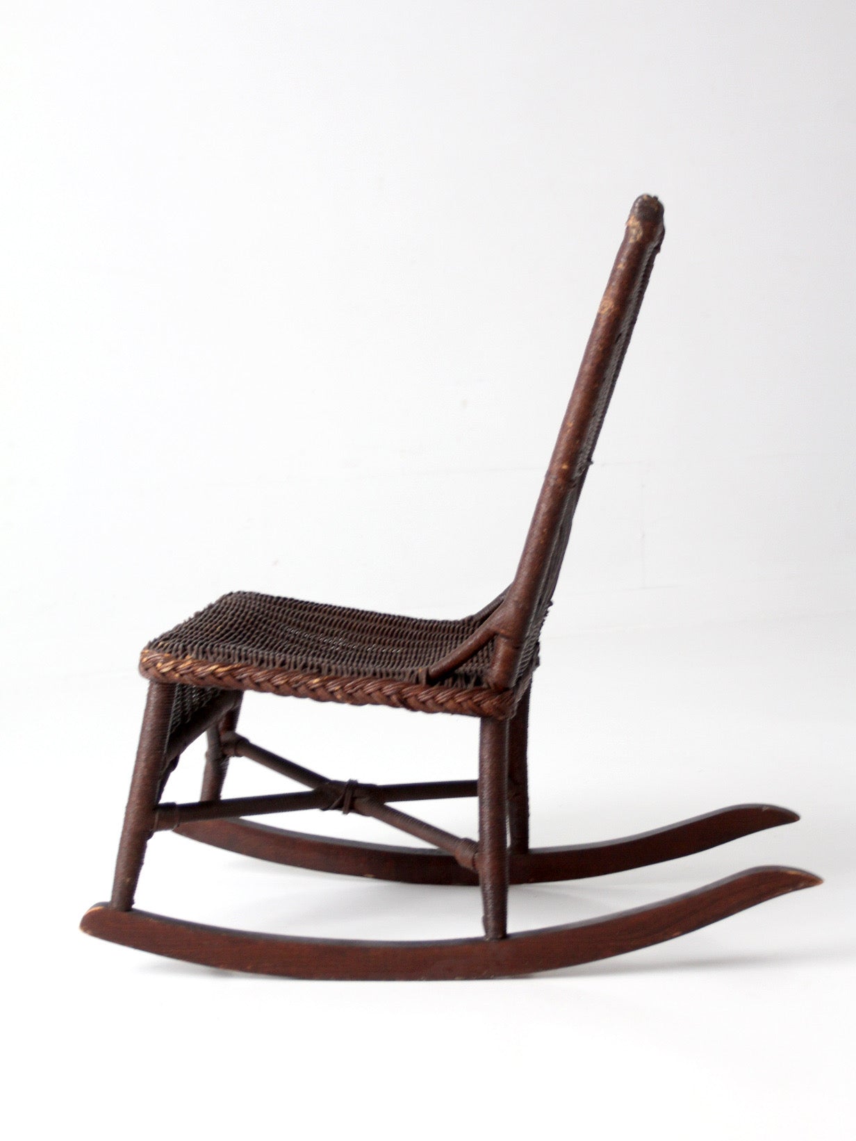 antique Victorian wicker rocking chair