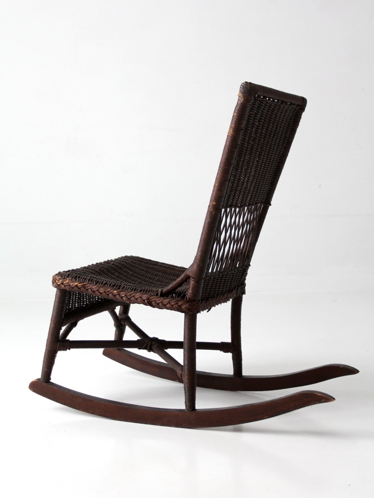 antique Victorian wicker rocking chair