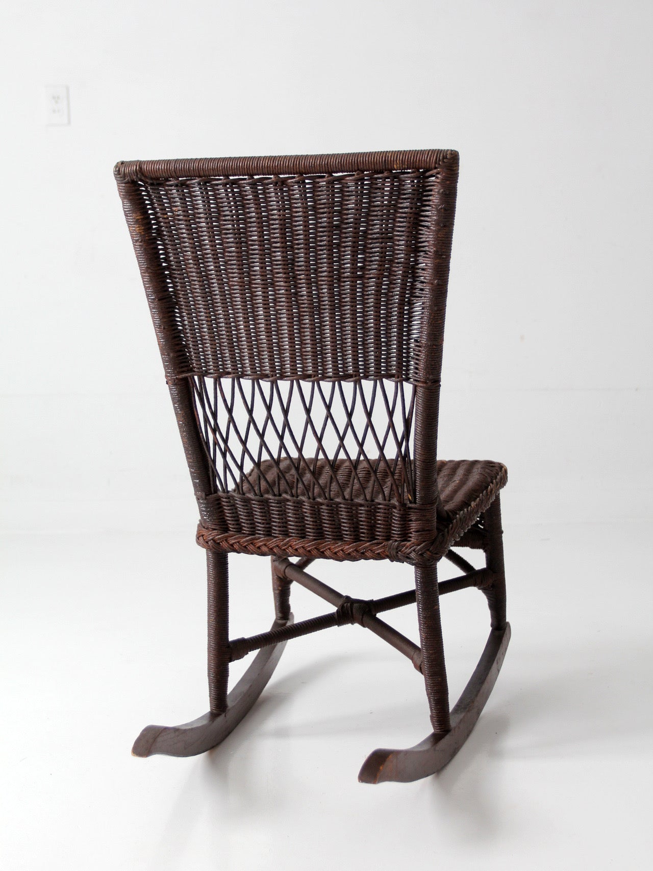antique Victorian wicker rocking chair