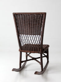 antique Victorian wicker rocking chair