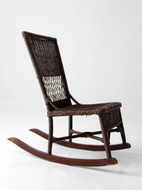antique Victorian wicker rocking chair