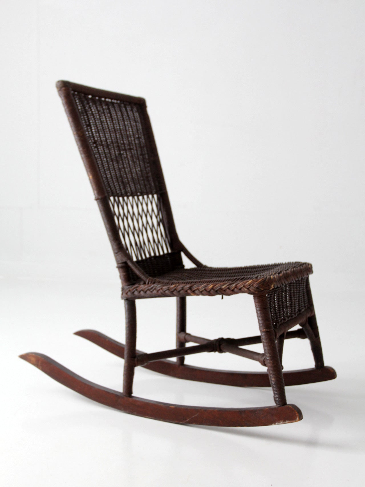antique Victorian wicker rocking chair