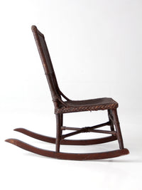 antique Victorian wicker rocking chair