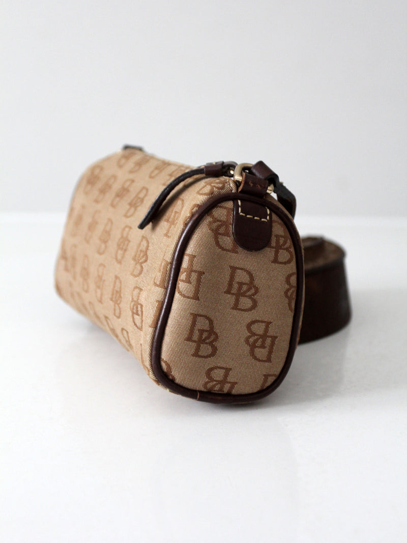vintage Dooney & Bourke signature DB barrel mini bag