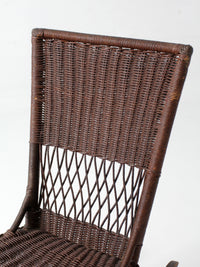 antique Victorian wicker rocking chair
