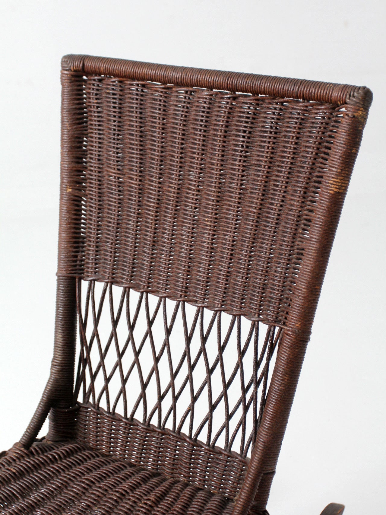 antique Victorian wicker rocking chair