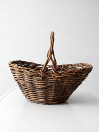 vintage wicker market basket