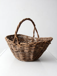 vintage wicker market basket