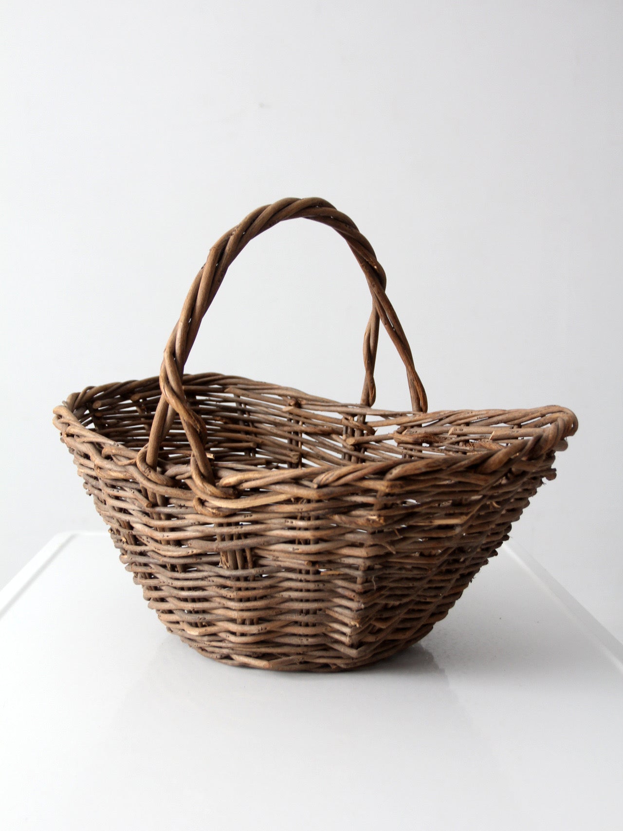 vintage wicker market basket