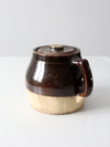 antique stoneware bean pot