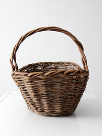 vintage wicker market basket