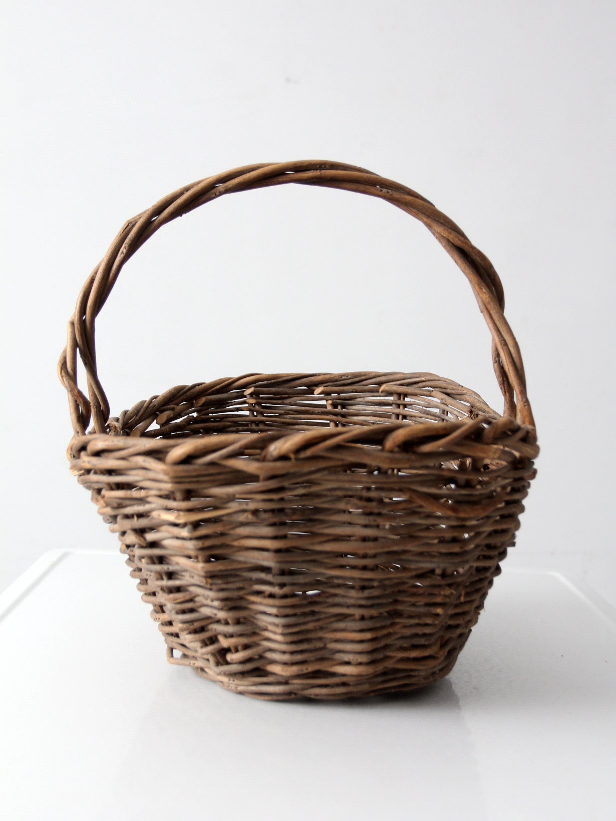 vintage wicker market basket