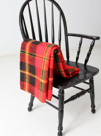 vintage Beacon red tartan plaid throw blanket