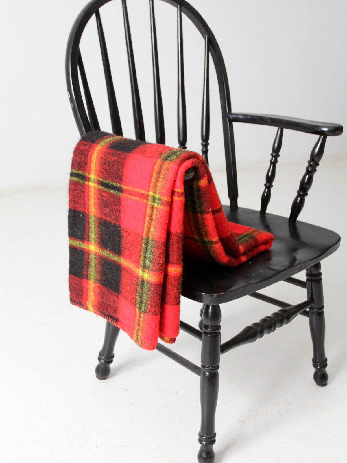 vintage Beacon red tartan plaid throw blanket