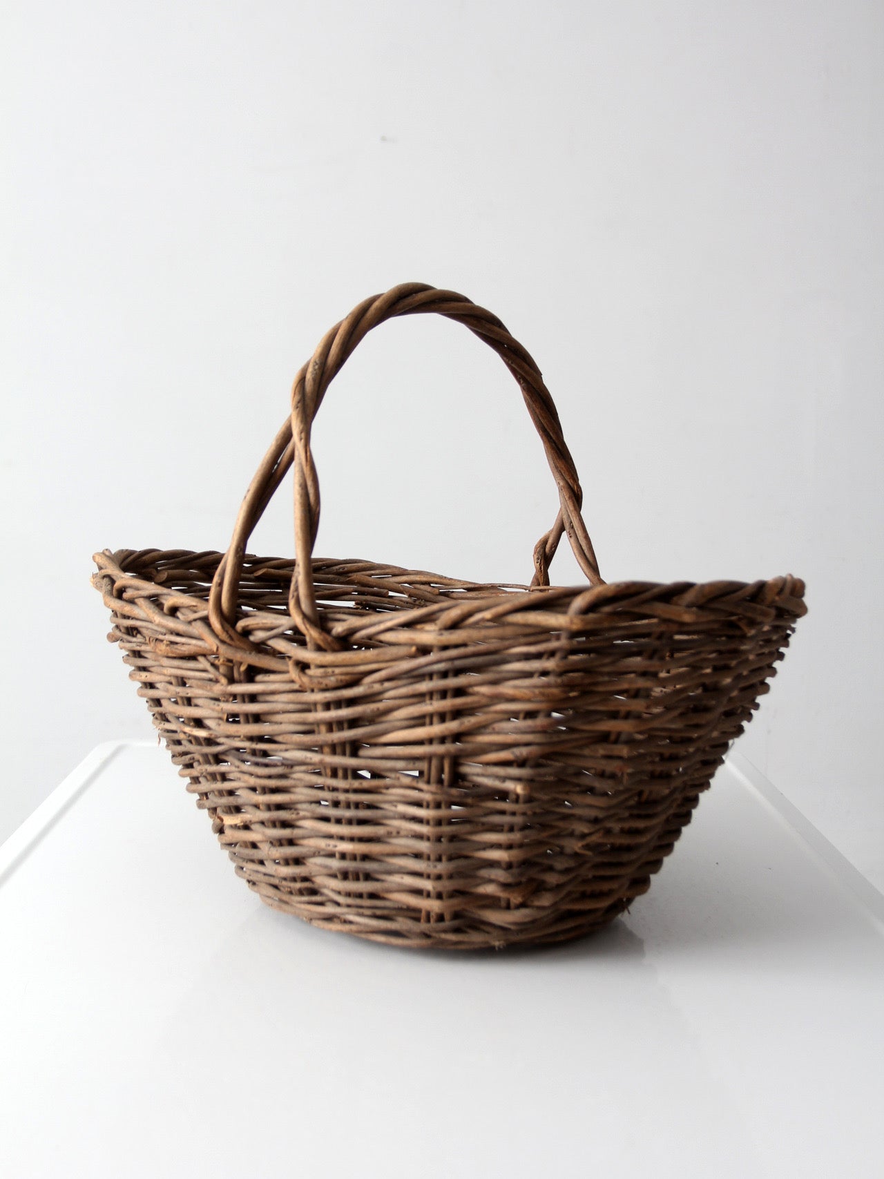 vintage wicker market basket