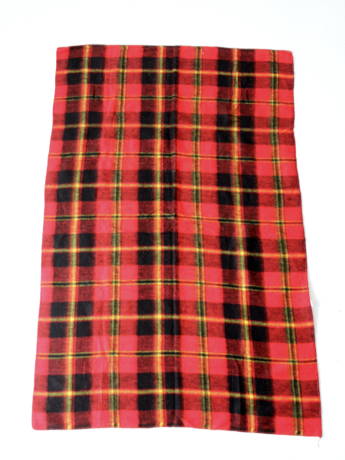 vintage Beacon red tartan plaid throw blanket
