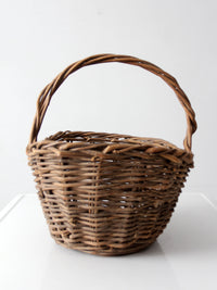vintage wicker market basket