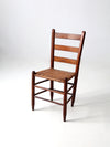 antique splint weave seat chair