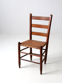 antique splint weave seat chair